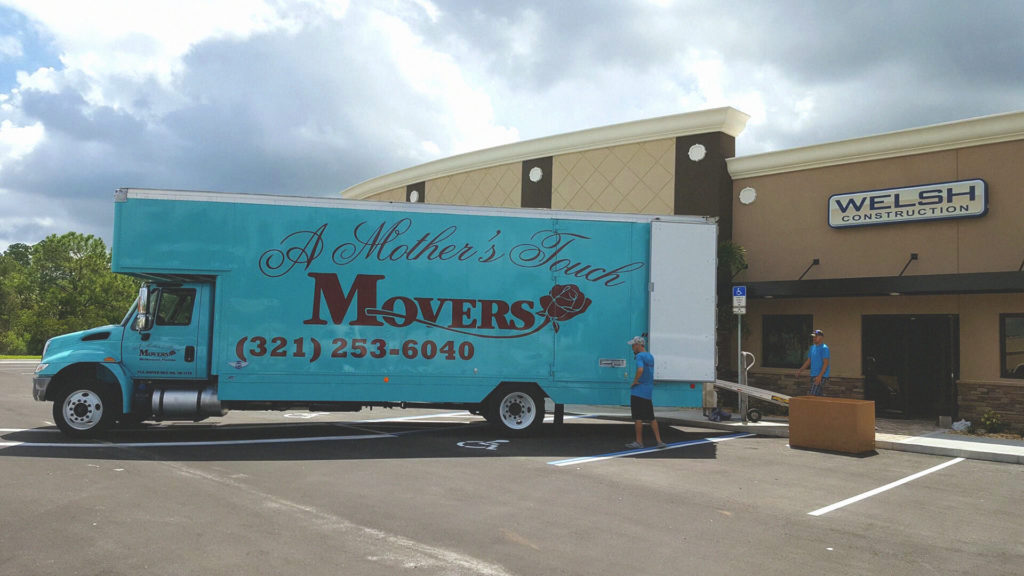 A Mother's Touch Movers Providing Commercial Moving Services For Retail Client